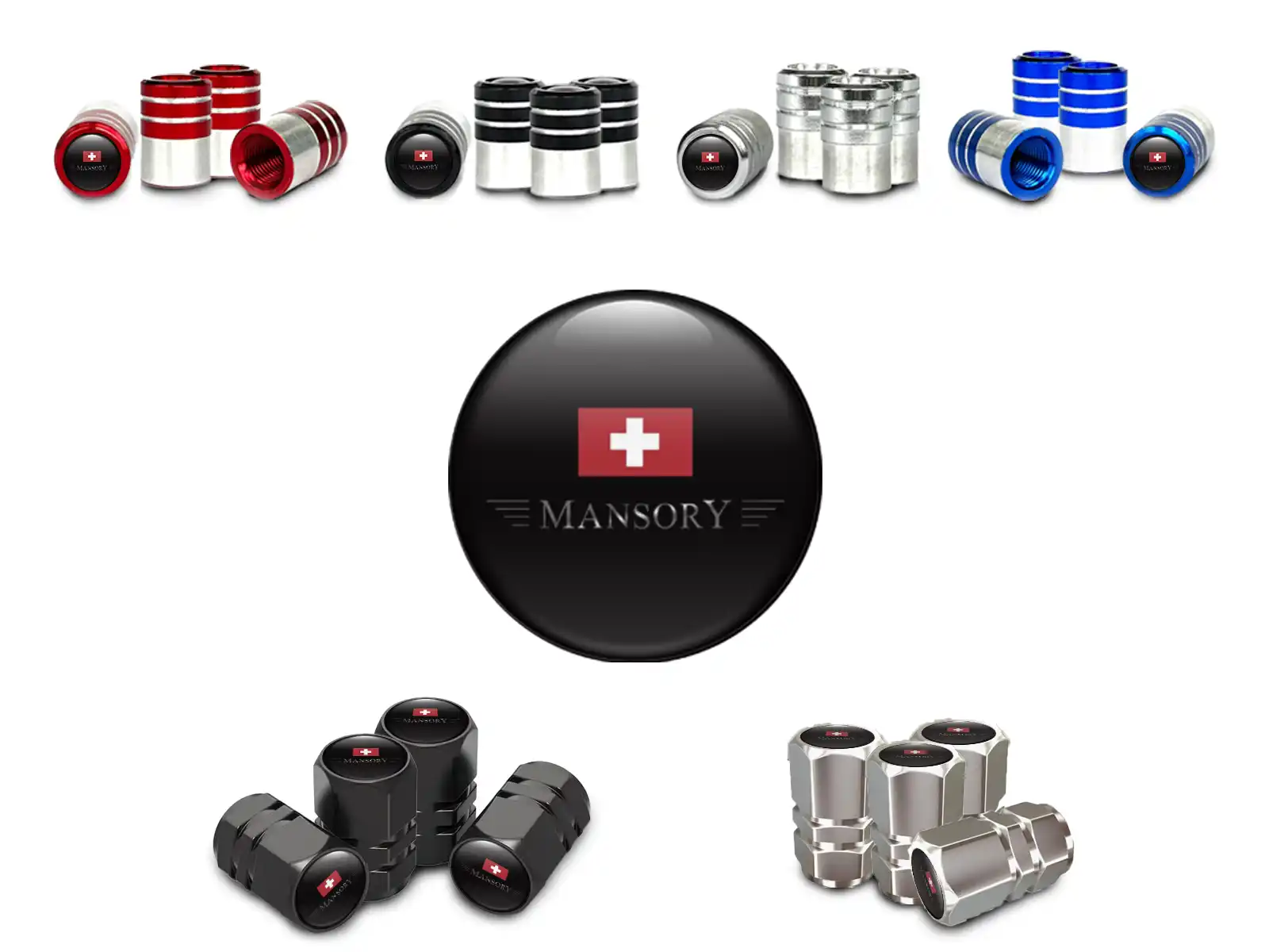 Mansory Cappelli valvola Auto Stile Metallizzato